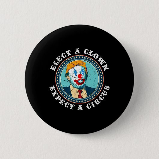 Wählen Sie einen Clown erwarten einen Circus T Shi Button (Vorderseite)