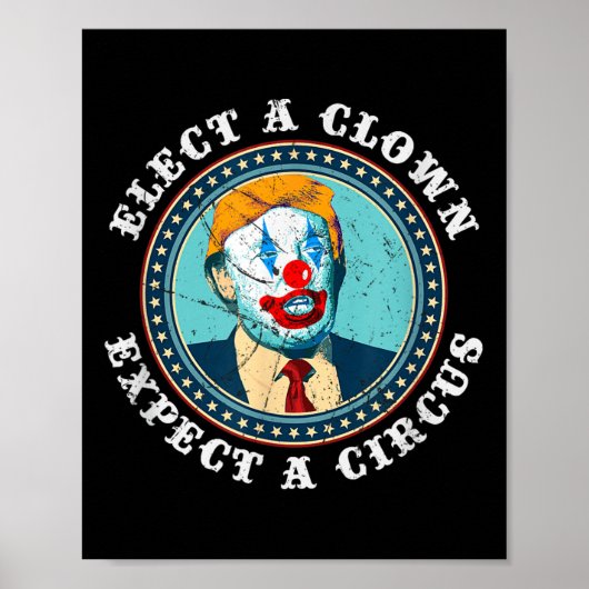 Wählen Sie einen Clown erwarten einen Circus T Shi Poster (Vorne)