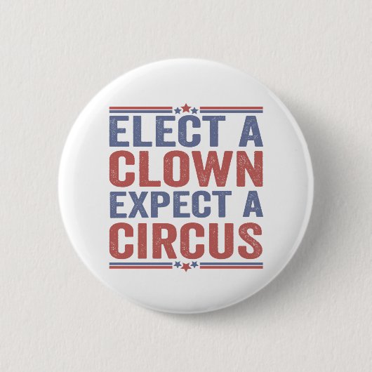 Wählen Sie einen Clown Erwarten Sie ein Circus Fun Button (Vorderseite)