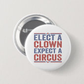Wählen Sie einen Clown Erwarten Sie ein Circus Fun Button (Vorne & Hinten)