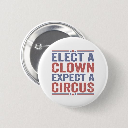 Wählen Sie einen Clown Erwarten Sie ein Circus Fun Button (Vorne & Hinten)