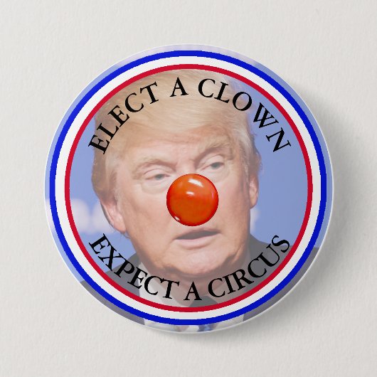 Wählen Sie einen Clown, erwarten Sie einen Button (Vorderseite)