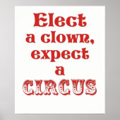 Wählen Sie einen Clown, erwarten Sie einen Circus Poster (Vorne)
