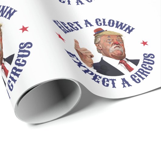 Wählen Sie einen Clown, erwarten Sie einen Zirkus  Geschenkpapier (Rolleneckpunkt)