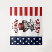 Wählen Sie einen Clown, erwarten Sie einen Zirkus, Wandteppich (Vorderseite)