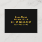 Wählen Sie einen Farbschleier aus dem Schwarzen Visitenkarte (Rückseite)