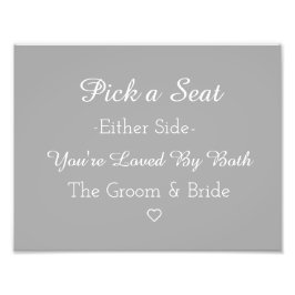 Wählen Sie einen Platz auf beiden Seiten aus Fotodruck