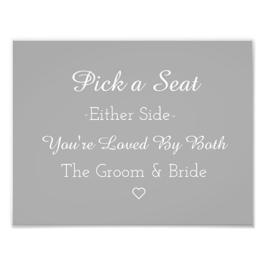 Wählen Sie einen Platz auf beiden Seiten aus Fotodruck (Vorne)