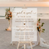 Wählen Sie einen Platz auf beiden Seiten der Hochz Acrylschild