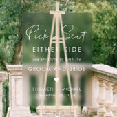 Wählen Sie einen Platz auf beiden Seiten der weiße Acrylschild