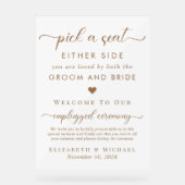 Wählen Sie einen Platz auf beiden Seiten des Hochz Acrylschild (Vorderseite)