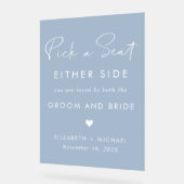 Wählen Sie einen Platz auf der einen oder anderen Acrylschild (Winkel)