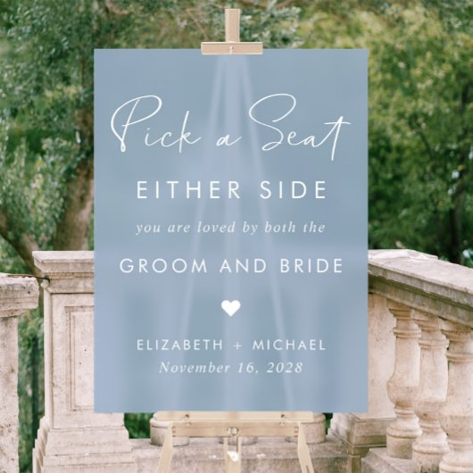 Wählen Sie einen Platz auf der einen oder anderen  Acrylschild