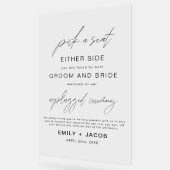 Wählen Sie einen Platz auf jeder Seite für Hochzei Acrylschild (Winkel)