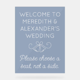 Wählen Sie einen Platz, der keine Seite ist, eine  Acrylschild