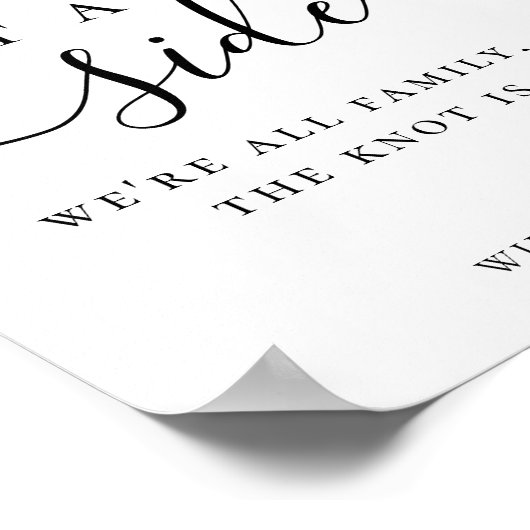 Wählen Sie einen Platz, der nicht zur Hochzeitsfei Poster (Ecke)