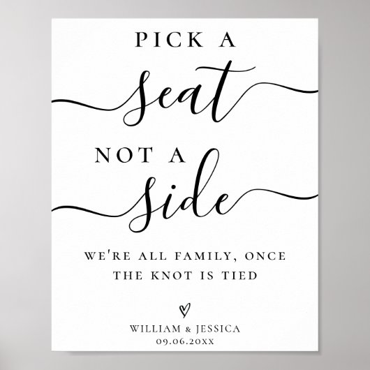 Wählen Sie einen Platz, der nicht zur Hochzeitsfei Poster (Vorne)