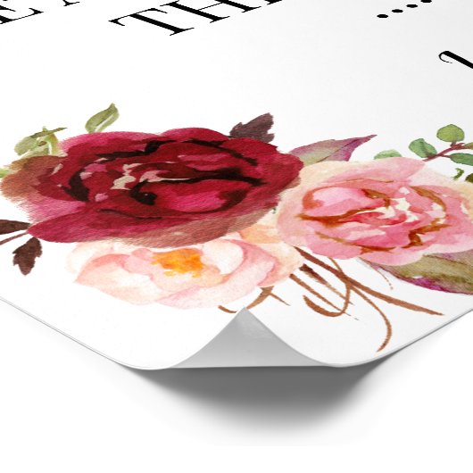 Wählen Sie einen Platz, der nicht zur Side-Hochzei Poster (Ecke)