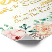 Wählen Sie einen Platz, kein Blatt Blumenschild Poster (Ecke)