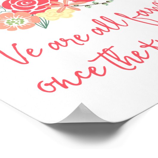 Wählen Sie einen Platz, kein Blatt-Blumenzettel Poster (Ecke)