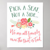 Wählen Sie einen Platz, kein Blatt-Blumenzettel Poster (Vorne)