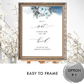 Wählen Sie einen Platz, kein blaues Blumenzettel Poster