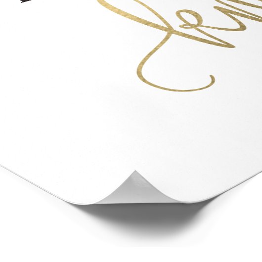 Wählen Sie einen Platz, kein Seitenhochzeitzeichen Poster (Ecke)