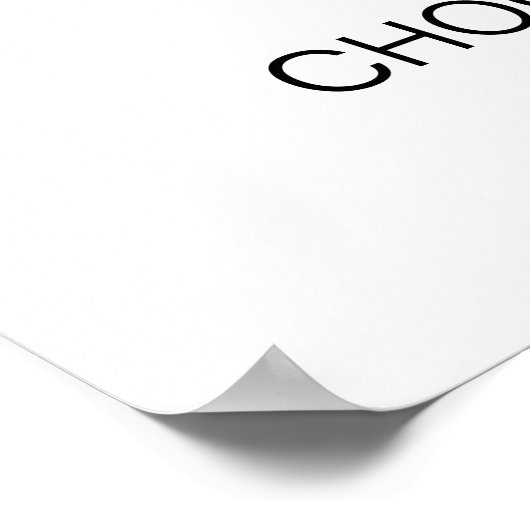 Wählen Sie einen Platz, nicht eine Hochzeitsfeier Poster (Ecke)