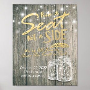 Wählen Sie einen Platz nicht eine Seite Hochzeit S Poster