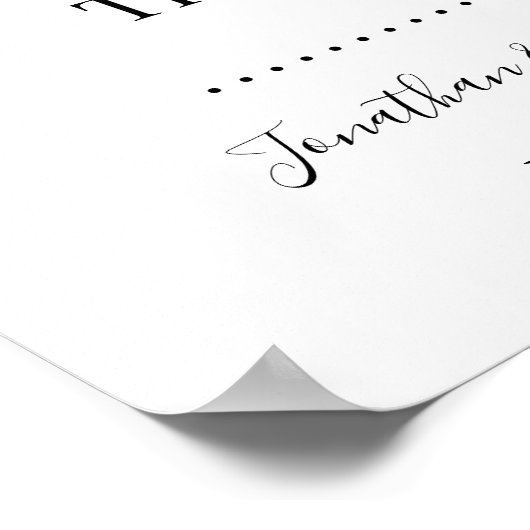 Wählen Sie einen Platz, nicht eine Seite Hochzeits Poster (Ecke)