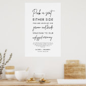 Wählen Sie einen Platz nicht eine Seite Hochzeitsf Poster (Küche)