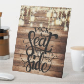 Wählen Sie einen Platz, nicht eine Seite rustikale Sockelschild (In Situ)