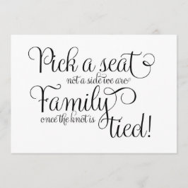 Wählen Sie einen Platz nicht eine Seite sind wir F Einladung