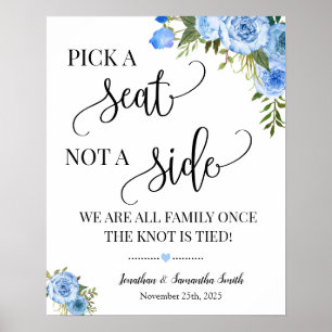 Wählen Sie einen Platz, nicht eine Side Wedding Ze Poster