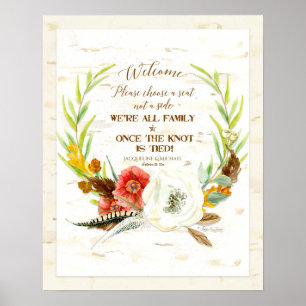 Wählen Sie einen Platz Rustikal BOHO Bohemisch Wre Poster