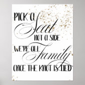 Wählen Sie einen Platz und kein beidseitiges Black Poster (Vorne)