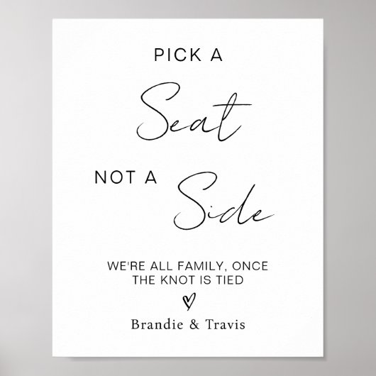 Wählen Sie einen Platz und keine Side-Zeremonie fü Poster (Vorne)