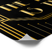 Wählen Sie einen Sitzplatz für Hochzeiten | Gatsby Poster (Ecke)