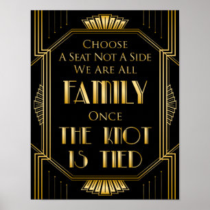 Wählen Sie einen Sitzplatz für Hochzeiten   Gatsby Poster