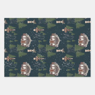 Wählen Sie einen Weihnachtsbaum Geschenkpapier Set