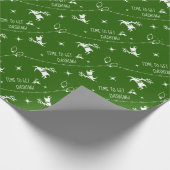 Wählen Sie Farbe Reindeer Twinkle Lights Dashing G Geschenkpapier (Ecke)