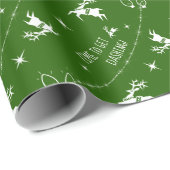 Wählen Sie Farbe Reindeer Twinkle Lights Dashing G Geschenkpapier (Rolleneckpunkt)