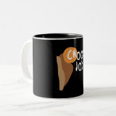 Wählen Sie Freude - Christliches Angebot verbesser Zweifarbige Tasse (Vorderseite Links)