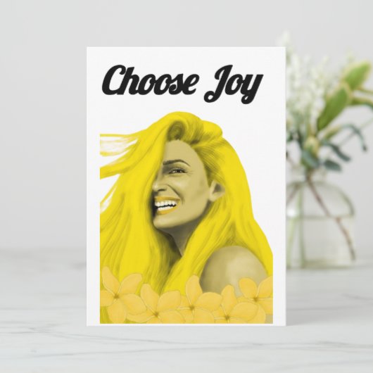 "Wählen Sie Freude Moderne Einladung - Positives P (Stehend Vorderseite)