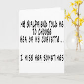 Wählen Sie Freundin oder Corvette Karte (Gelbe Blume)