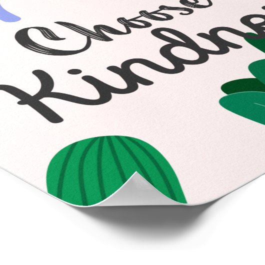 Wählen Sie Freundlichkeit. Buchstaben, Poster (Ecke)