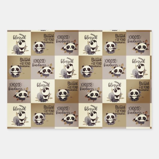 Wählen Sie Freundlichkeit; gesegnet jenseits von M Geschenkpapier Set (Vorderseite 3)