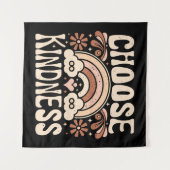 Wählen Sie Freundlichkeit groovy Hippie Zitate äst Wandteppich (Vorderseite (Horizontal))