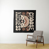 Wählen Sie Freundlichkeit groovy Hippie Zitate äst Wandteppich (Beispiel (Horizontal))