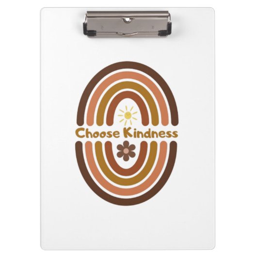 Wählen Sie Freundlichkeit, machen Sie die Welt fre Klemmbrett (Vorderseite)